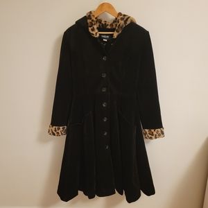 Collectif hazel leopard swing winter coat